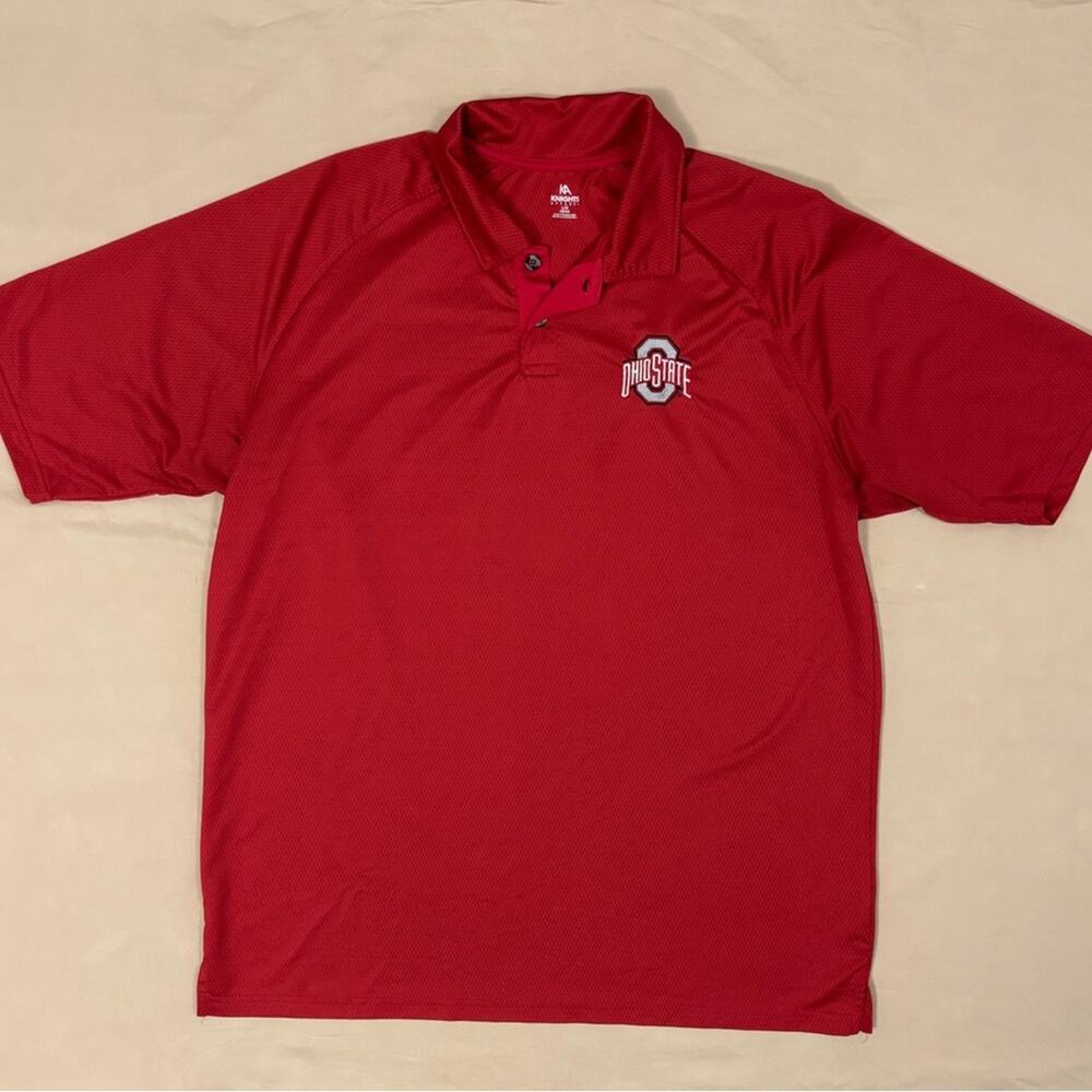 Knights Apparel Ohio State University Men's Red Performance Polo Size Large